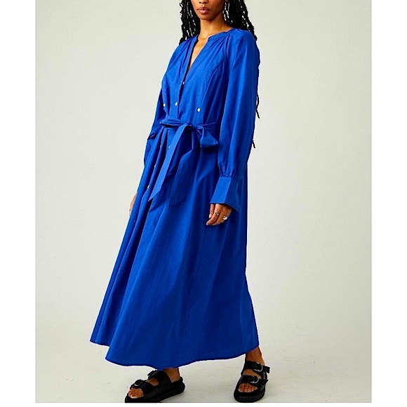 Free People Dresses & Skirts - Elegant Blue Maxi Dress